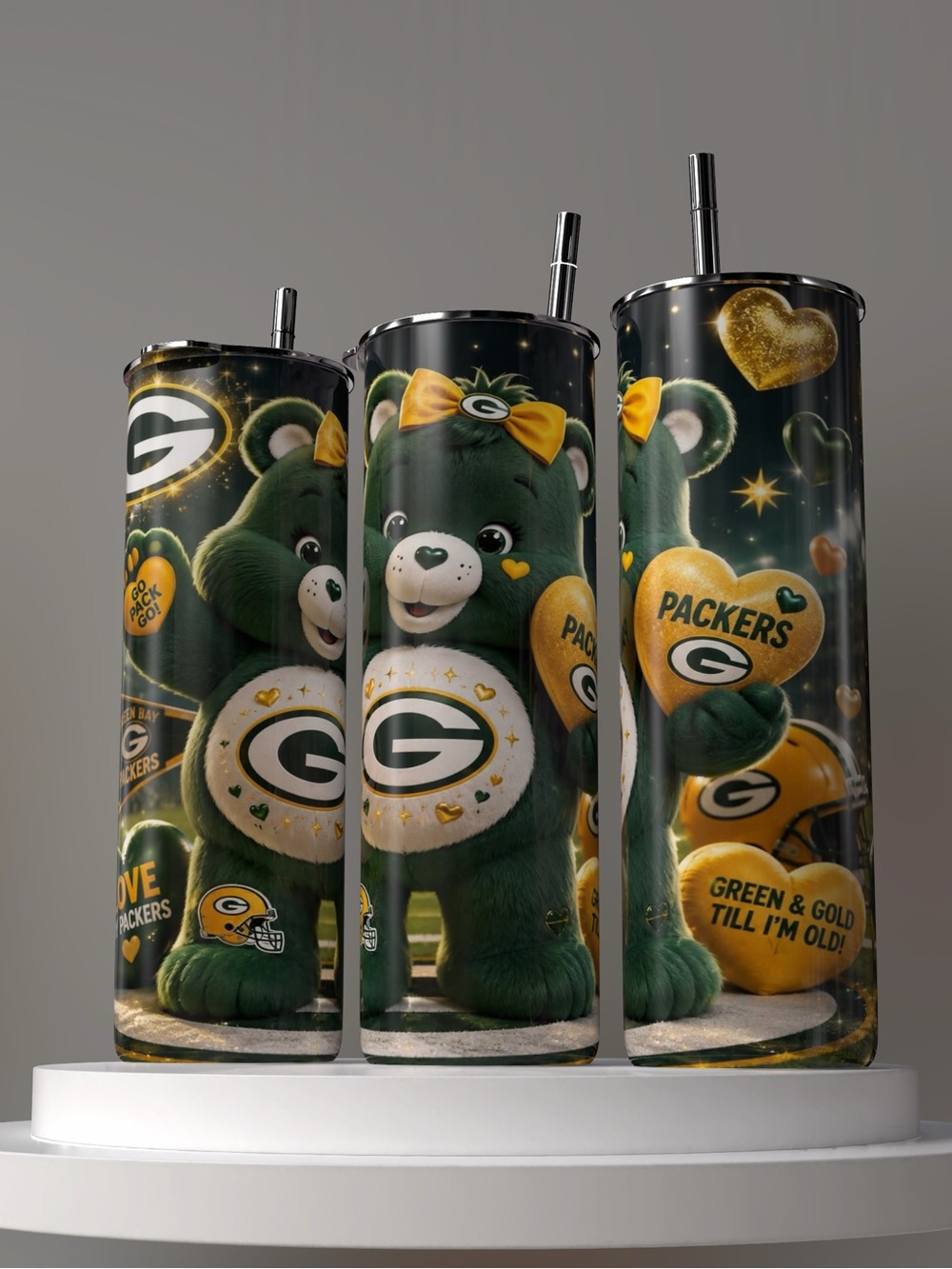 Green Bay Packers Green & Gold Bear Tumbler